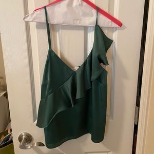 LOVERS +FRIENDS silk green tank